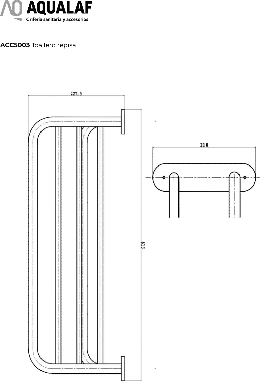 Diseño técnico - Toallero repisa