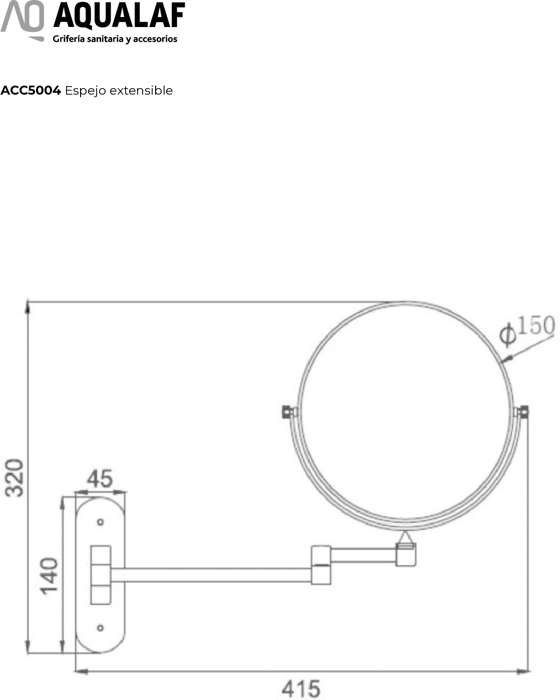 Diseño técnico - Espejo extensible