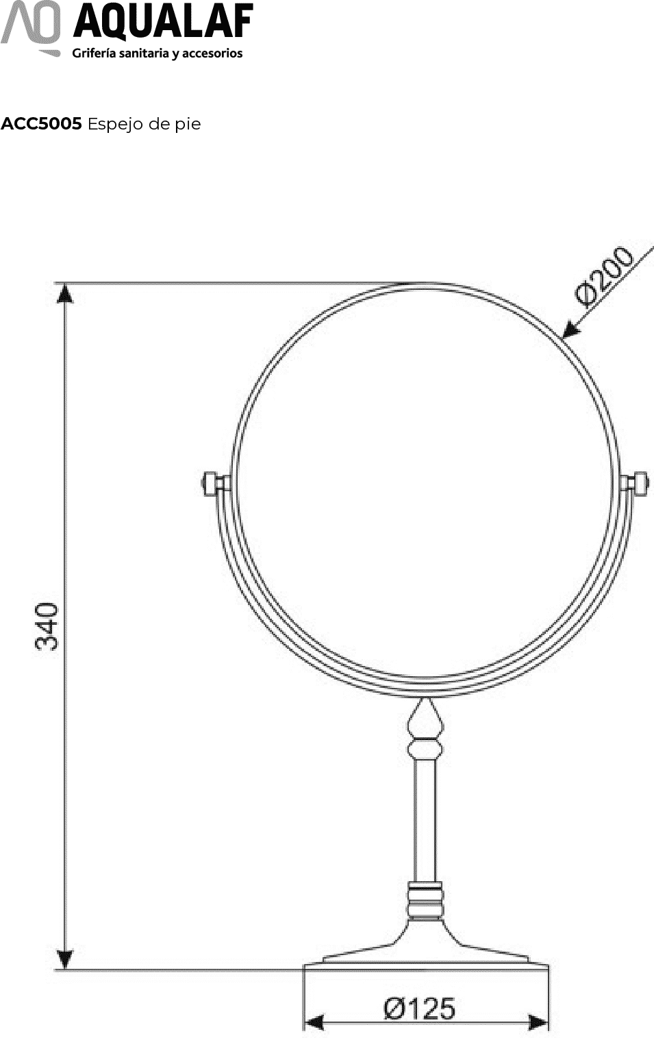 Diseño técnico - Espejo de pie
