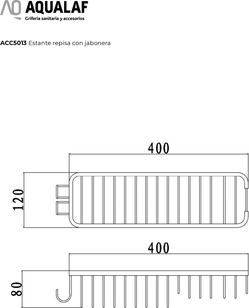 Diseño técnico - Estante repisa con jabonera