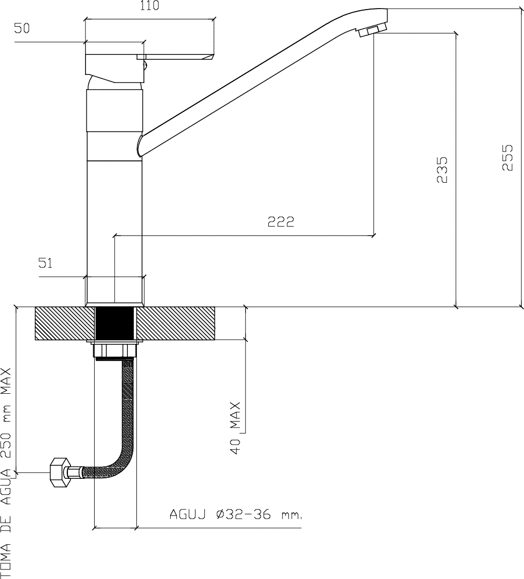 Diseño técnico - Cocina Aluminé Tall