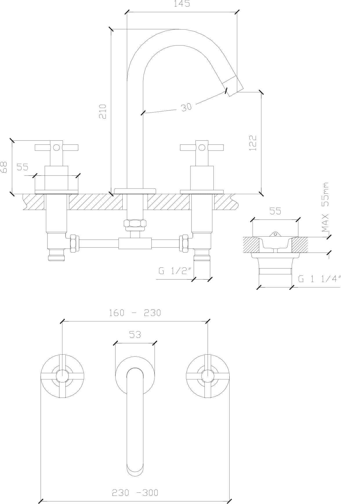 Diseño técnico - Lavatorio mesada AQ8000