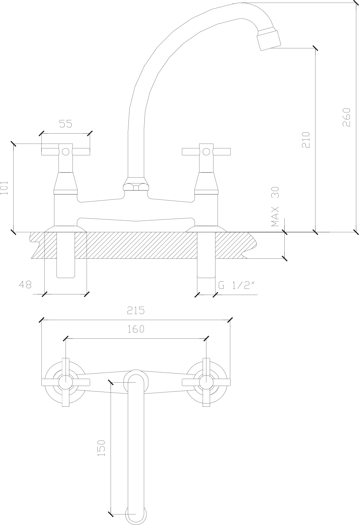 Diseño técnico - Cocina sobremesada AQ8000