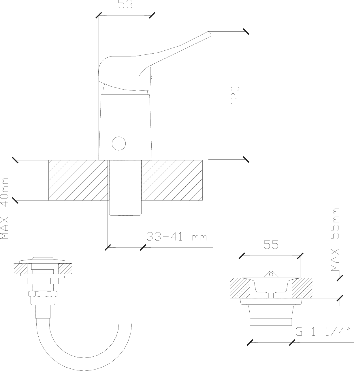 Diseño técnico - Bidet con transferencia Alhue