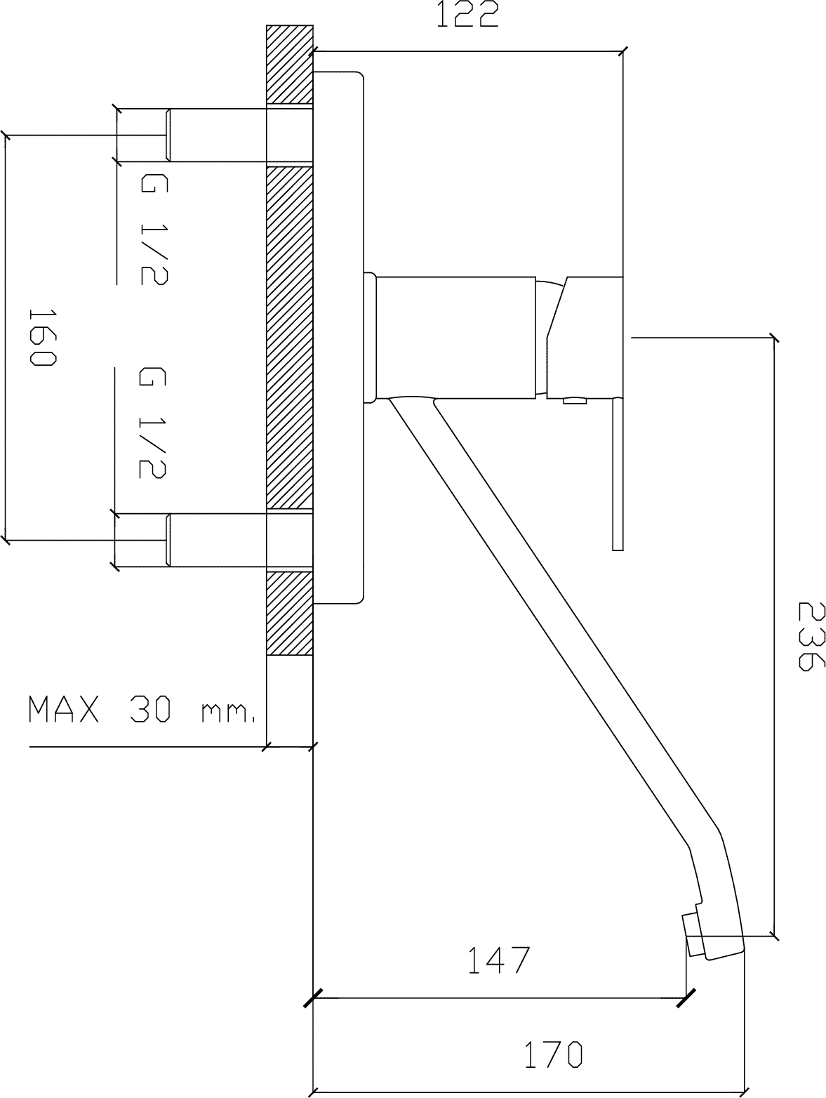 Diseño técnico - Cocina sobremesada de 2 vias plus Aluminé