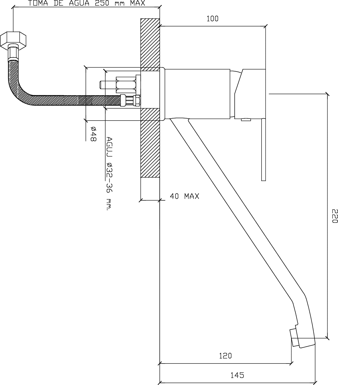 Diseño técnico - Cocina sobremesada Arezzo
