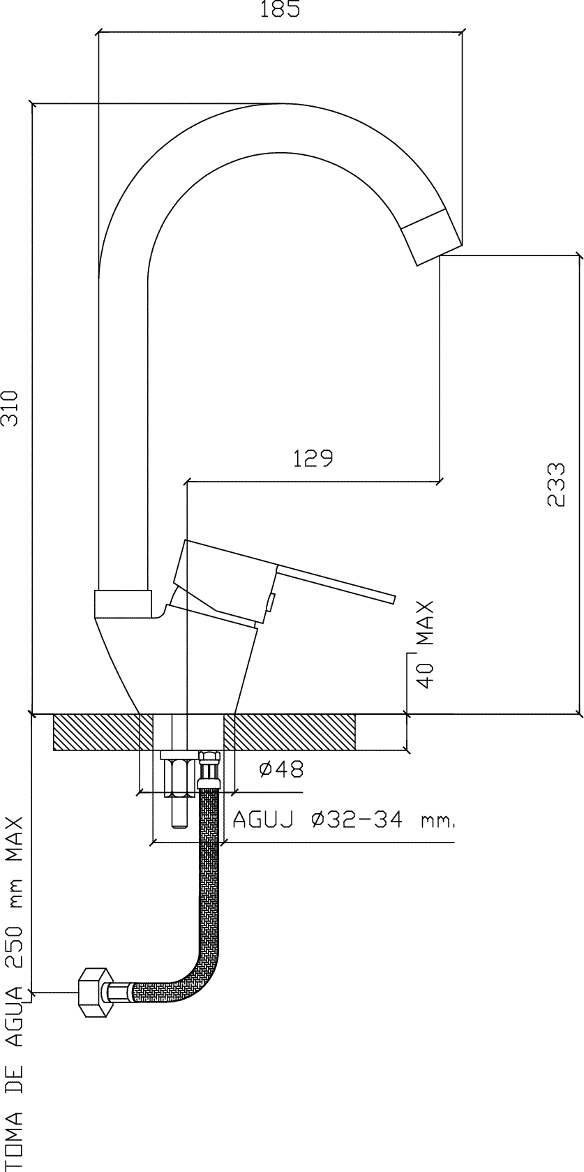 Diseño técnico - Cocina cisne Arezzo