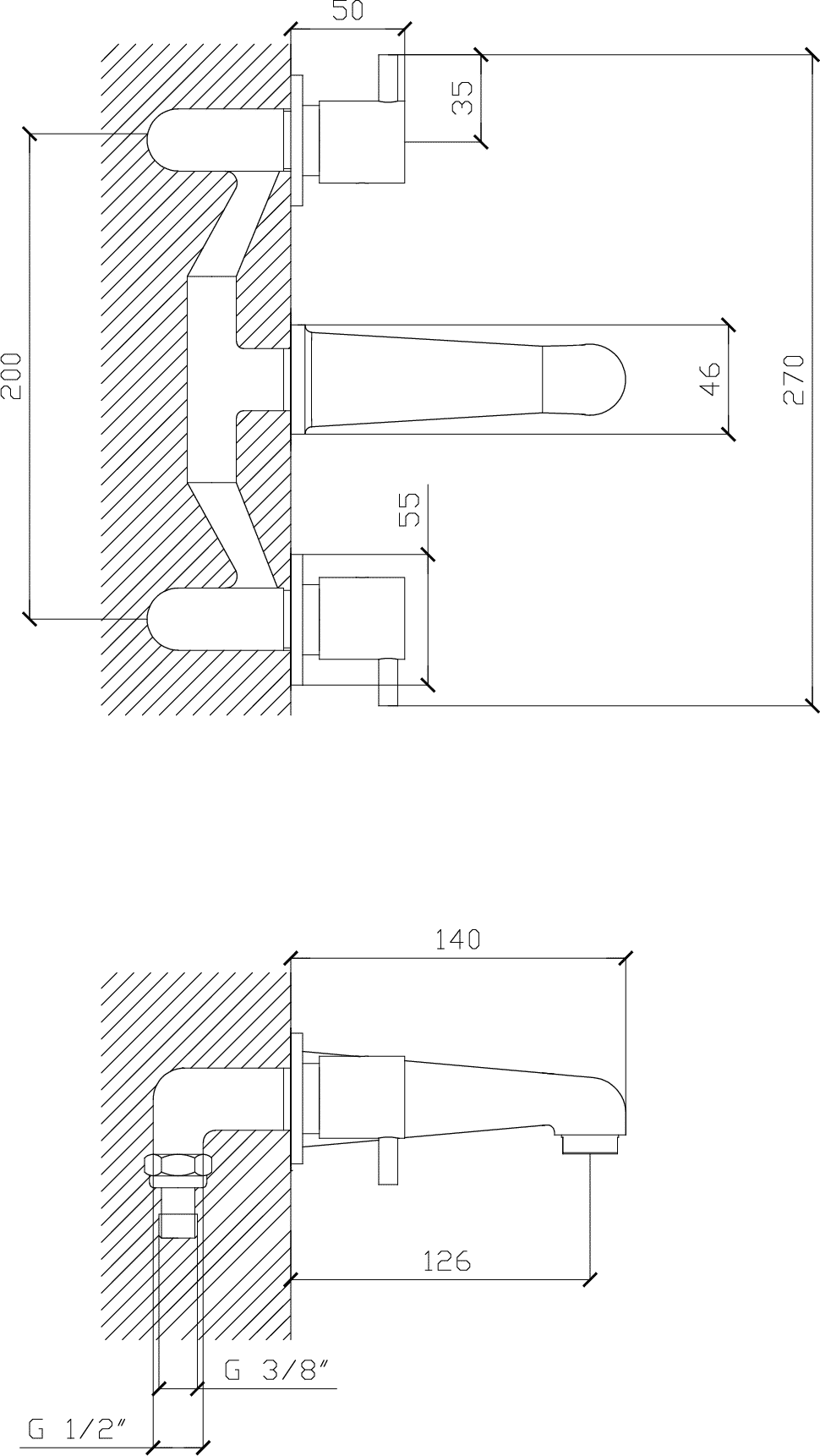 Diseño técnico - Cocina pico fijo Cuyen