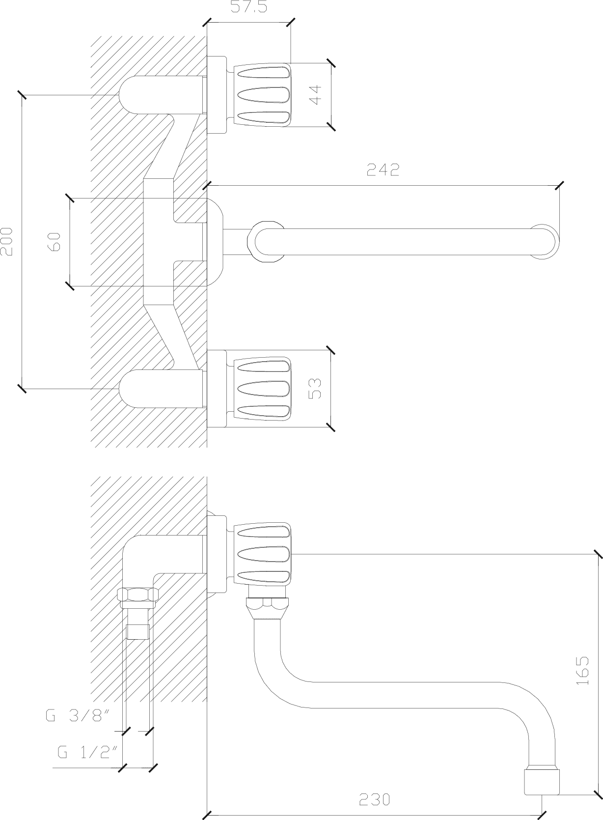 Diseño técnico - Cocina embutir pico S AQ6000