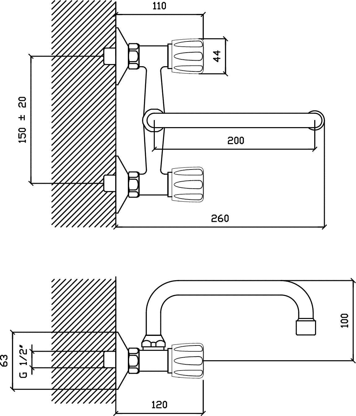 Diseño técnico - Cocina exterior pico U AQ6000