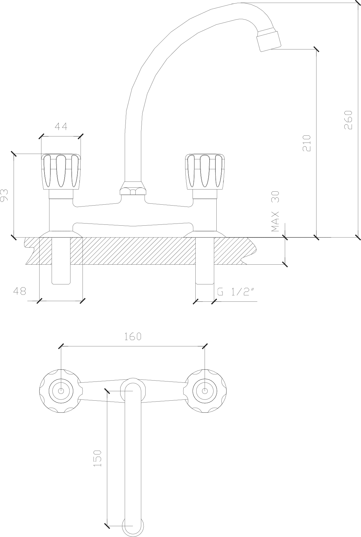 Diseño técnico - Cocina sobremesada AQ6000