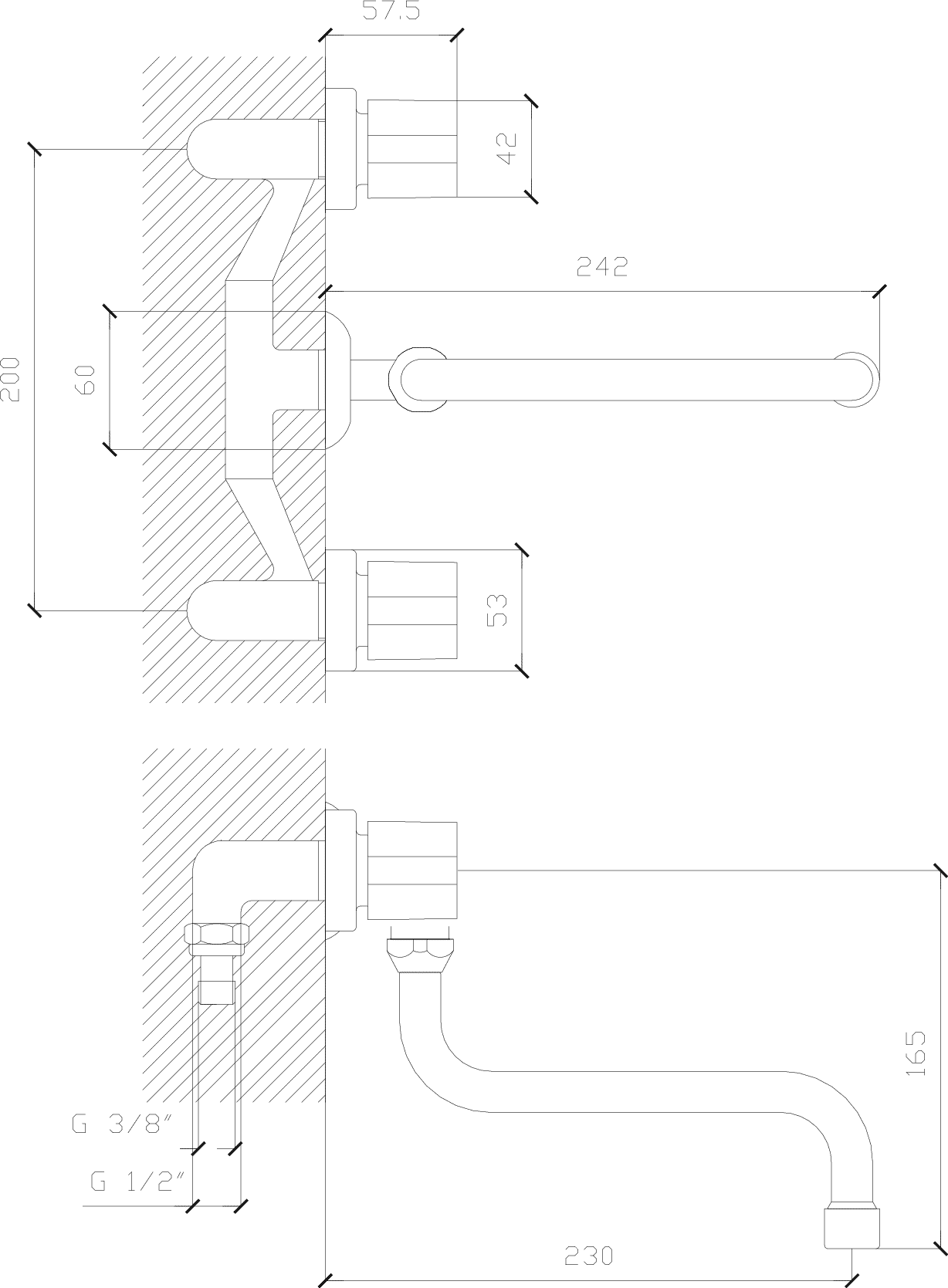 Diseño técnico - Cocina embutir pico S AQ7000