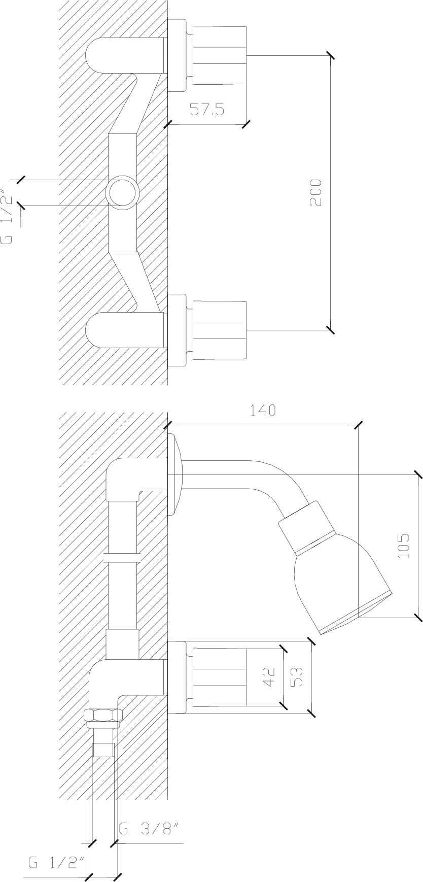 Diseño técnico - Ducha AQ7000