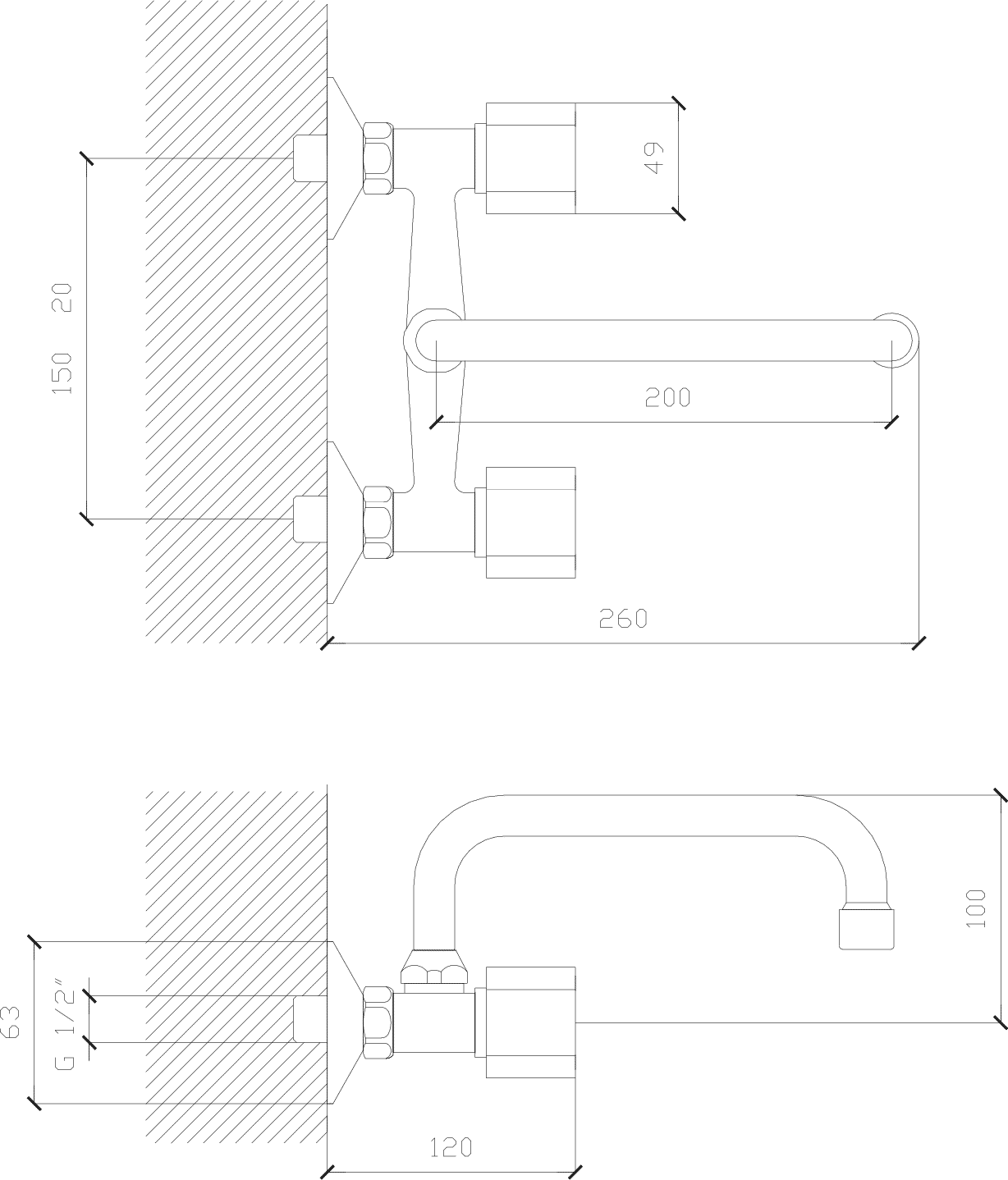 Diseño técnico - Cocina exterior pico U Domo Classic