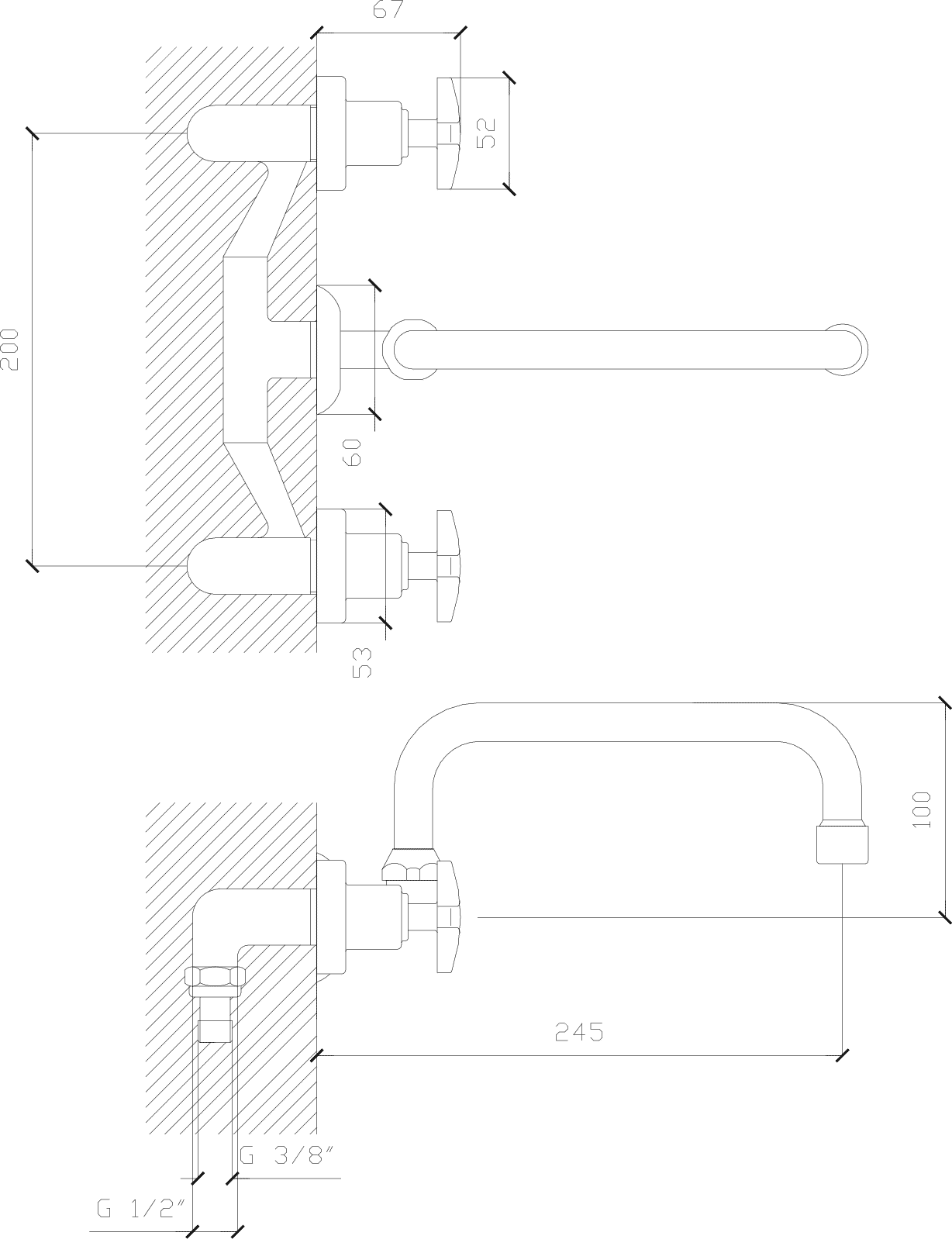 Diseño técnico - Cocina embutir pico U Lacar