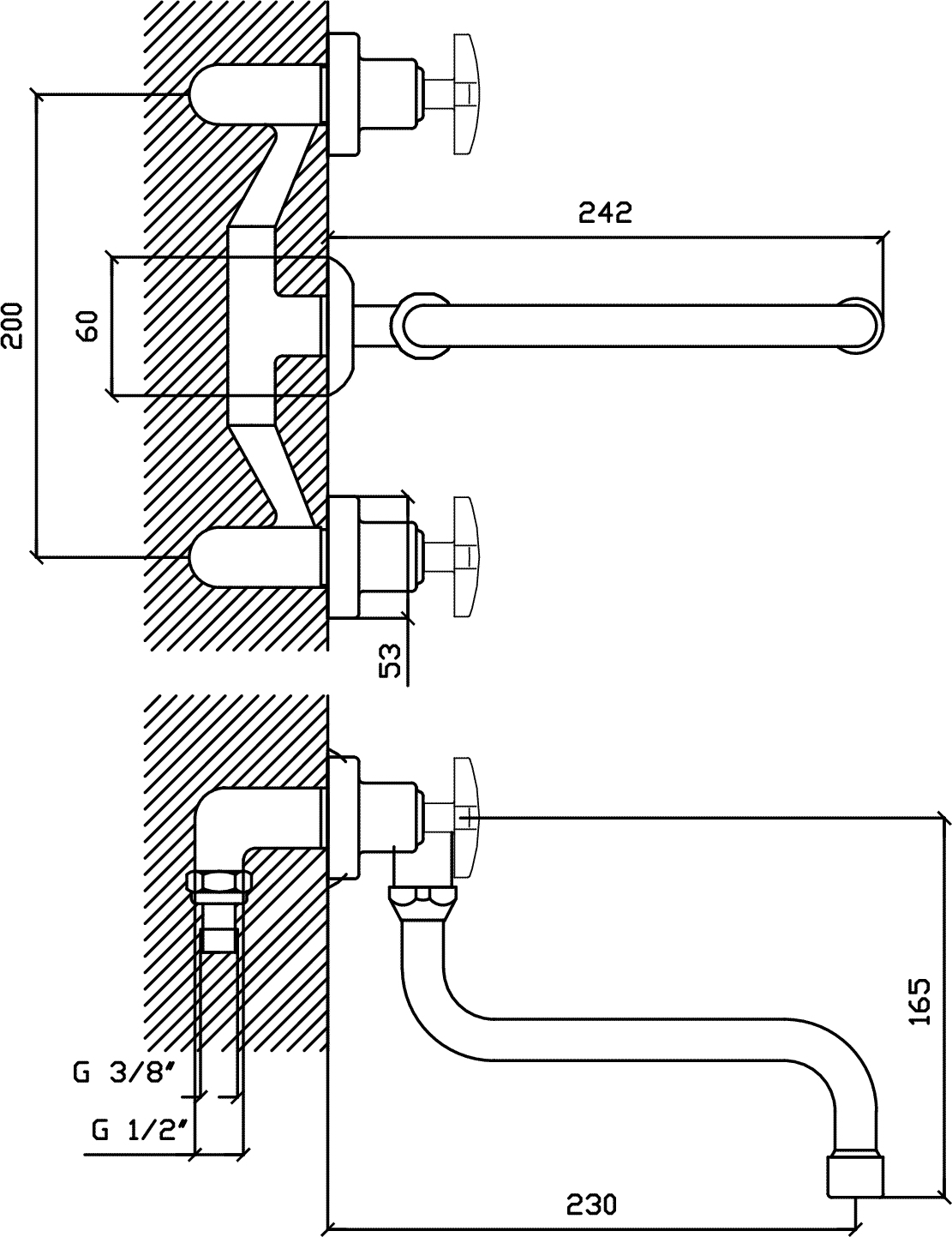 Diseño técnico - Cocina embutir pico S Lacar