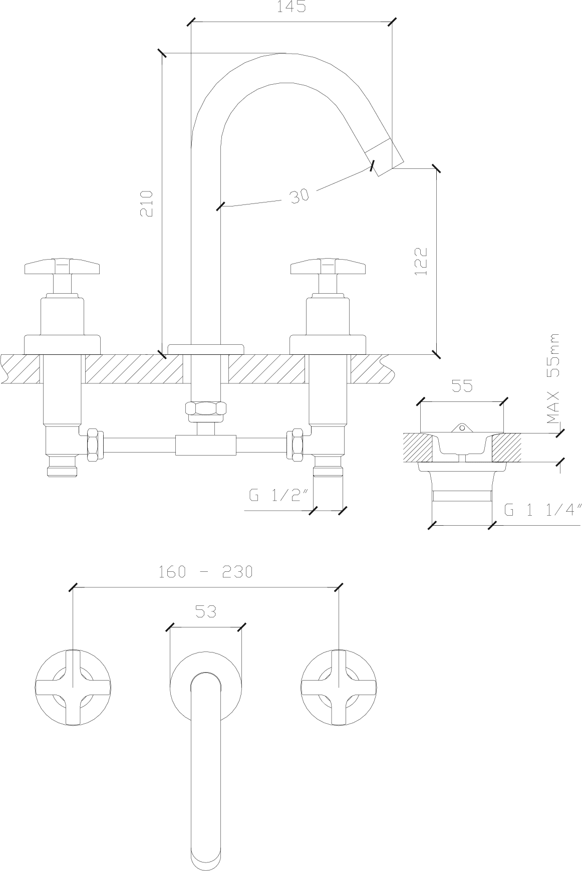 Diseño técnico - Lavatorio mesada Lacar