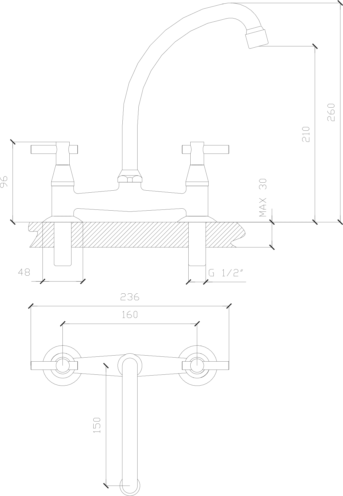Diseño técnico - Cocina sobremesada Eco Lever