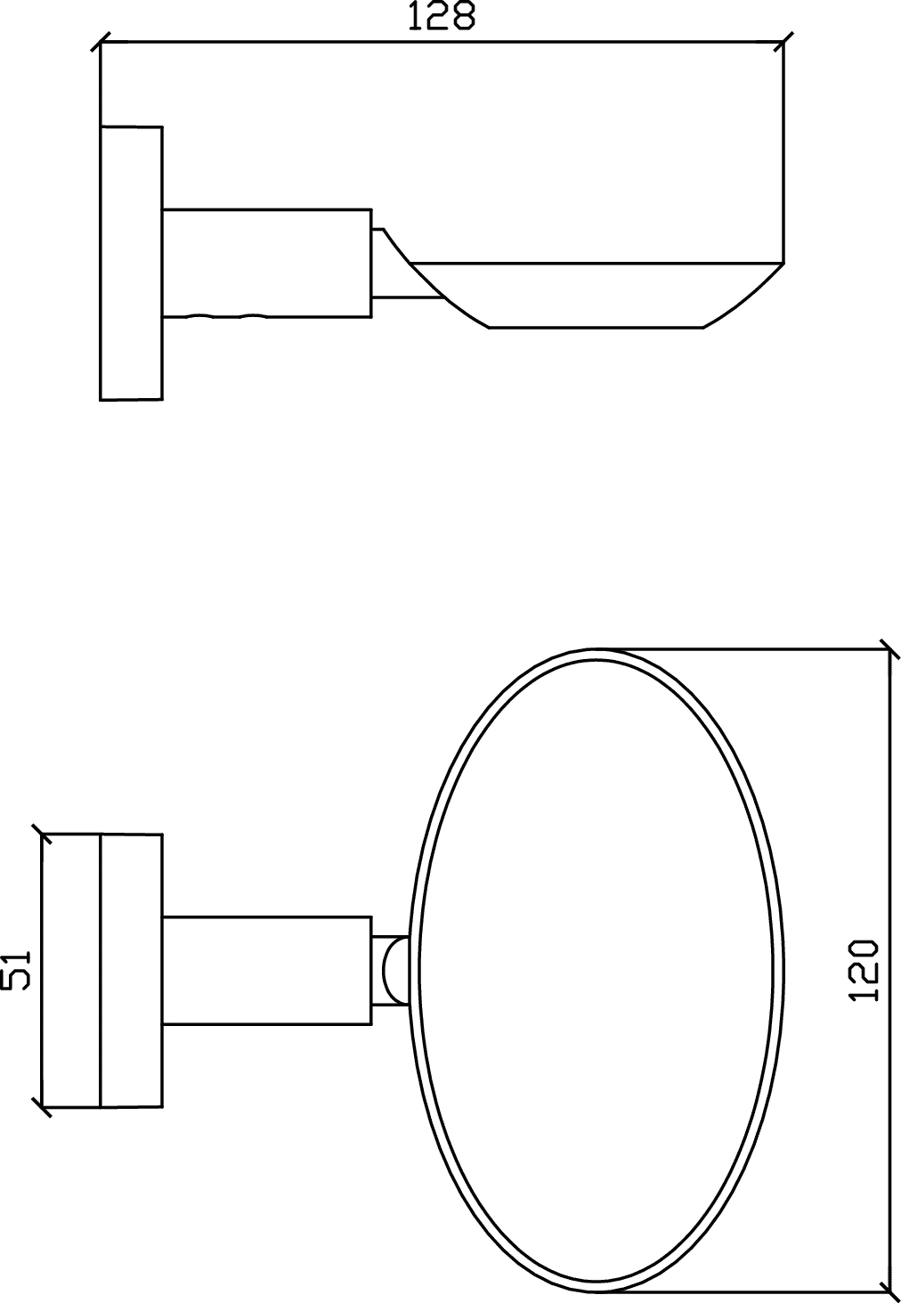 Diseño técnico - Accesorio jabonera Lamy Cromo