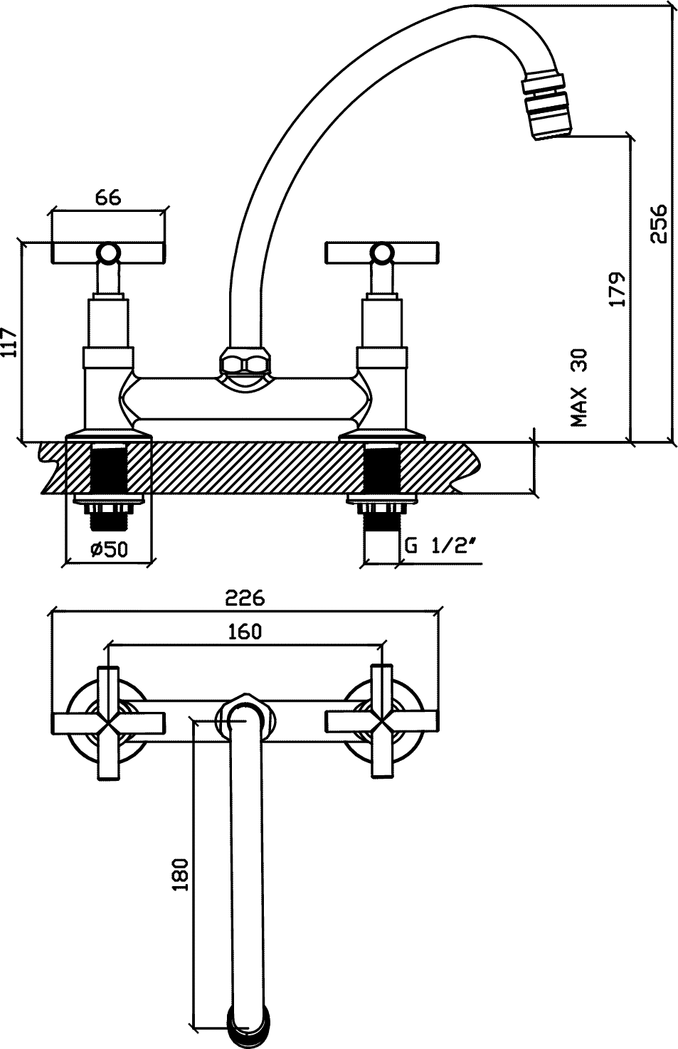 Diseño técnico - Cocina sobremesada Lamy Cromo