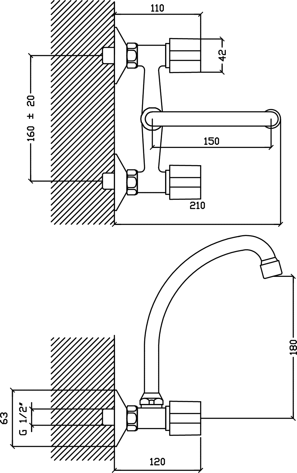 Diseño técnico - Cocina exterior pared Max Plus