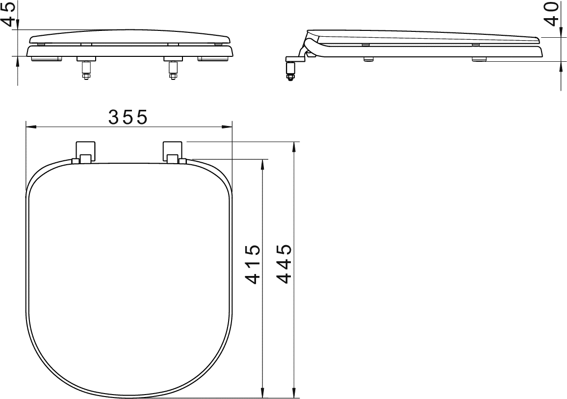 Diseño técnico - Asiento Vogue plus blanco