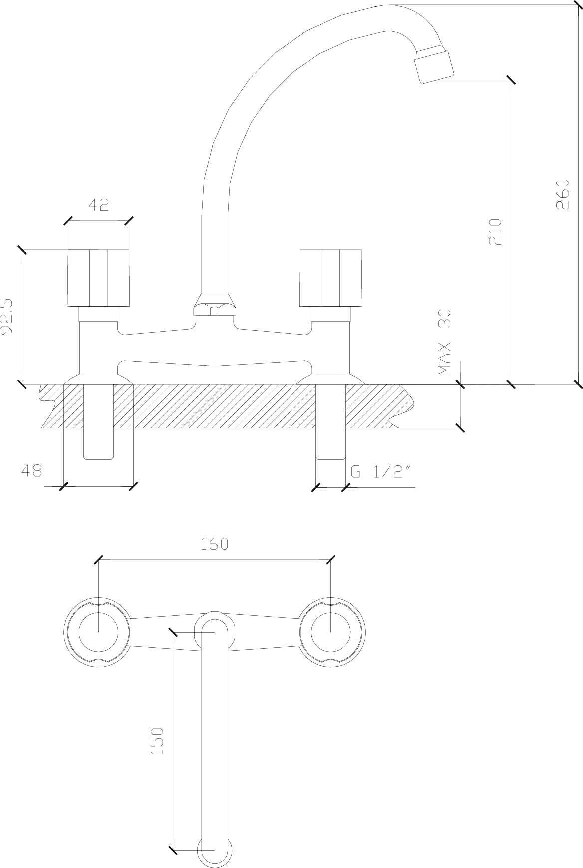 Diseño técnico - Cocina sobremesada AQ7000