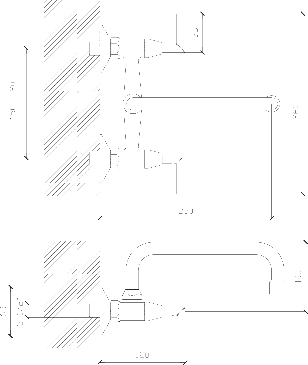 Diseño técnico - Cocina exterior pico U Aukan lever