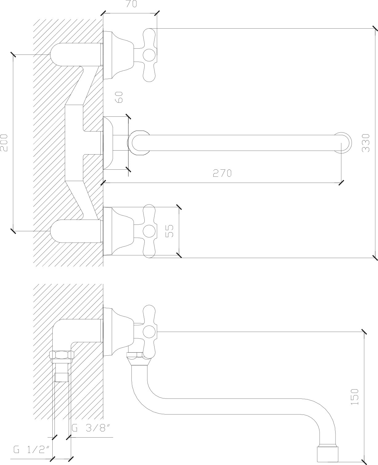 Diseño técnico - Cocina embutir pico S Liwen