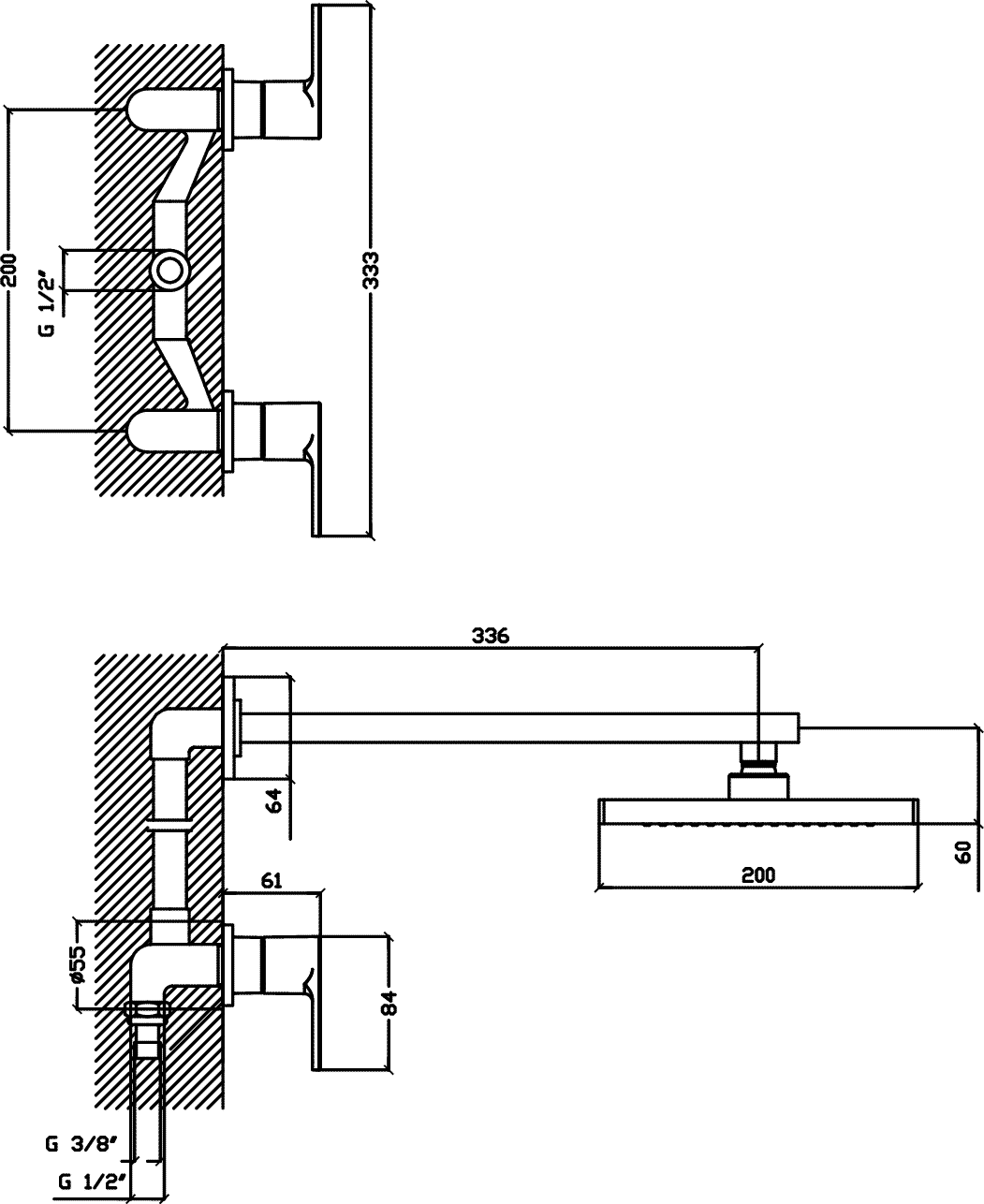 Diseño técnico - Ducha Vernazza