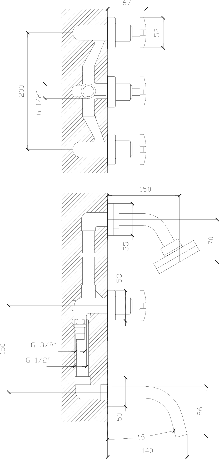 Diseño técnico - Ducha con transferencia Lacar