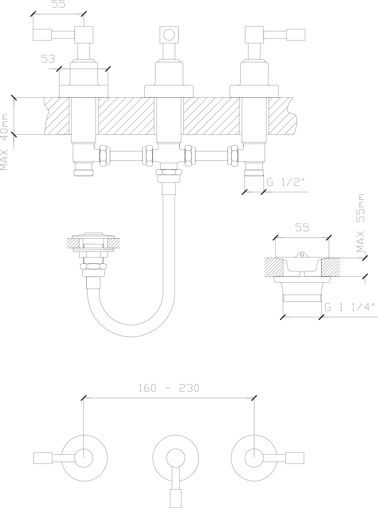 Diseño técnico - Bidet Aruma lever