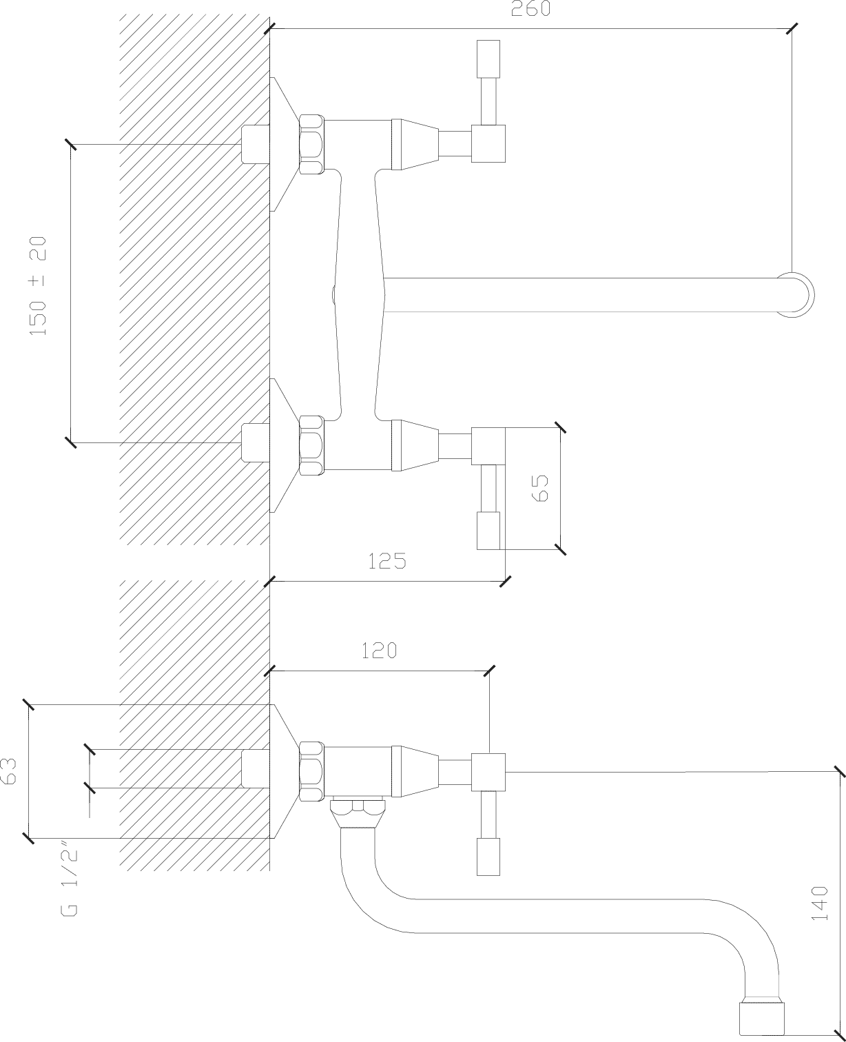 Diseño técnico - Cocina exterior pico S Aruma lever