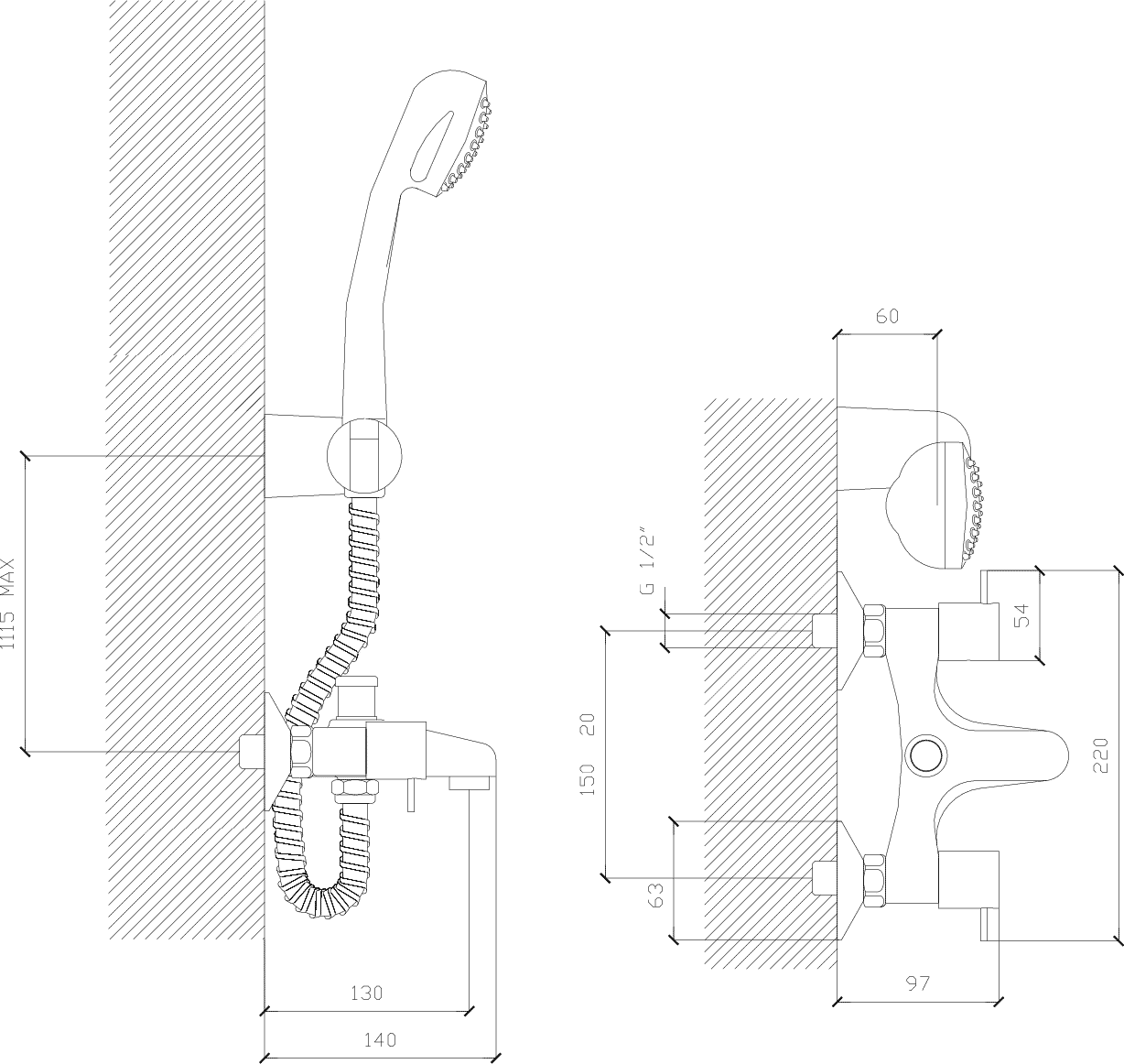 Diseño técnico - Bañera LX exterior Cuyen