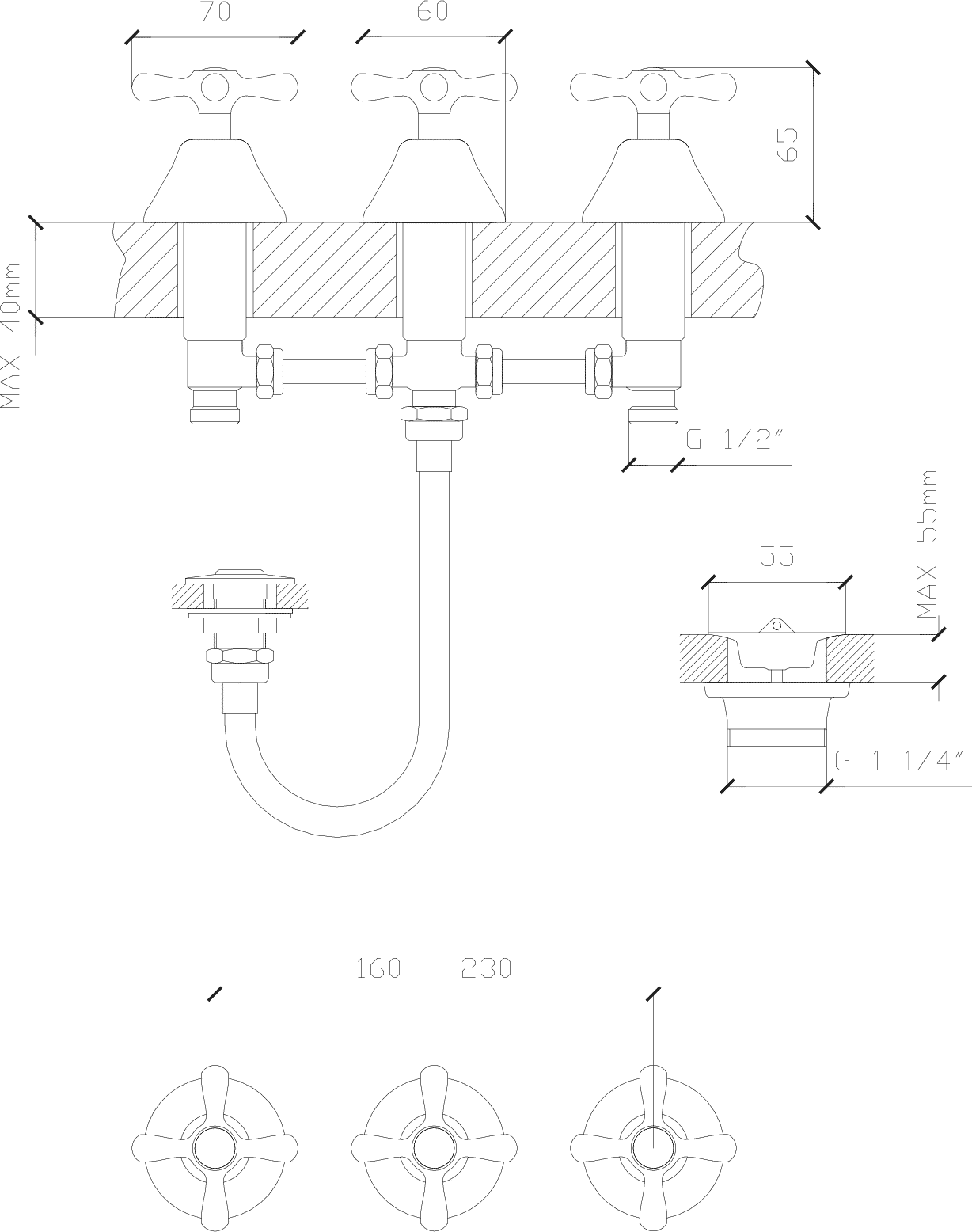 Diseño técnico - Bidet Itati cruz