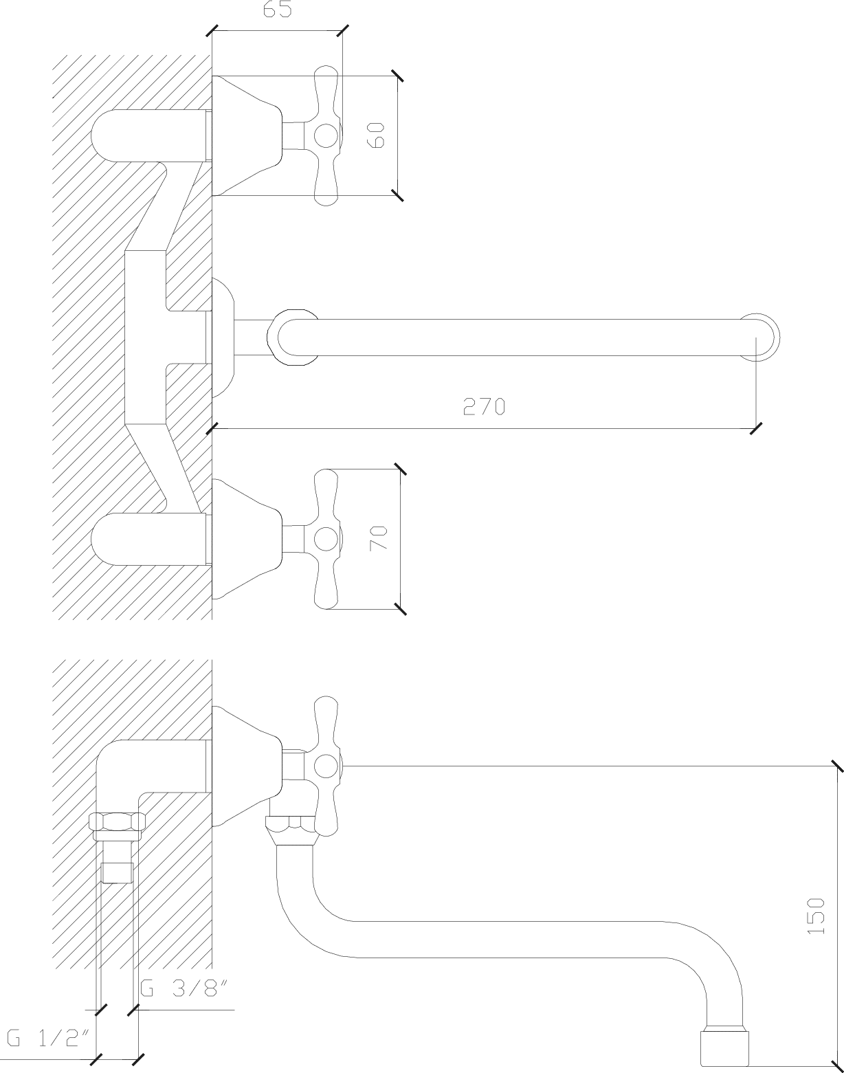 Diseño técnico - Cocina embutir pico S Itati cruz
