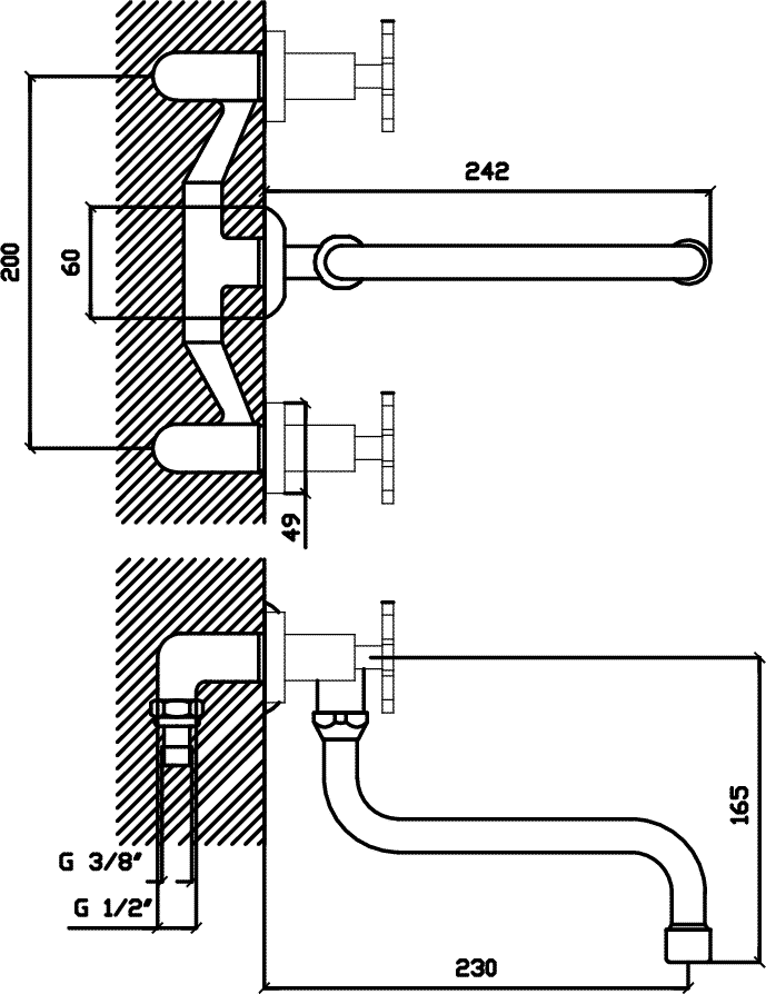 Diseño técnico - Cocina embutir pico S Mailén