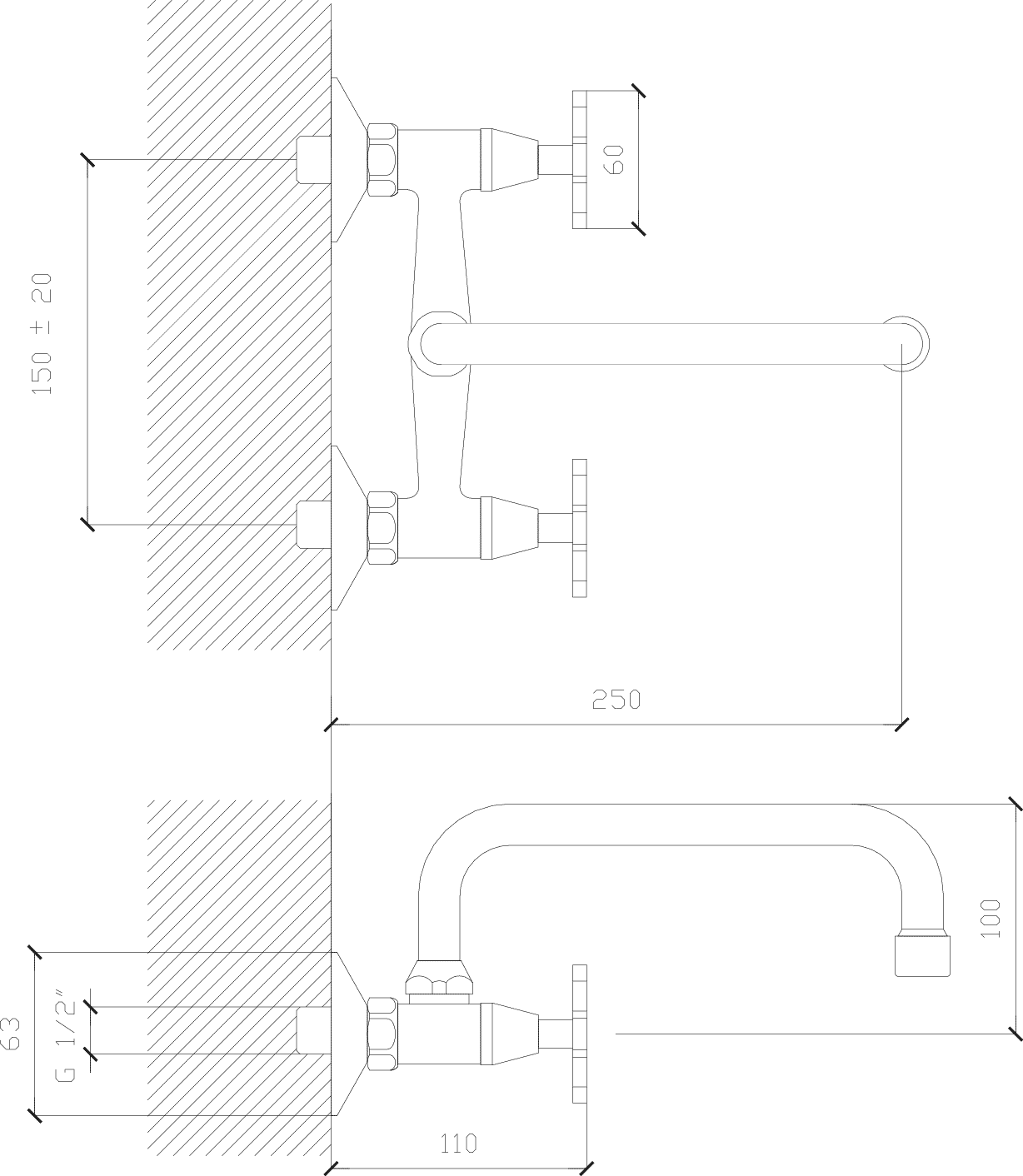 Diseño técnico - Cocina exterior pico U Mailén