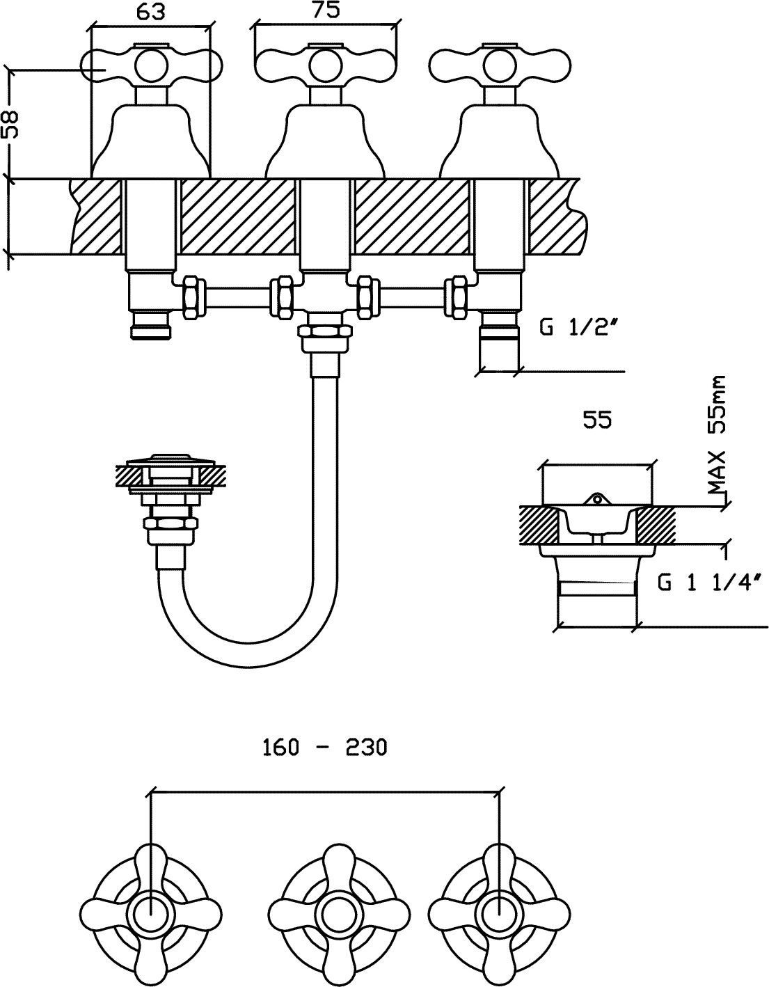 Diseño técnico - Bidet Tharga