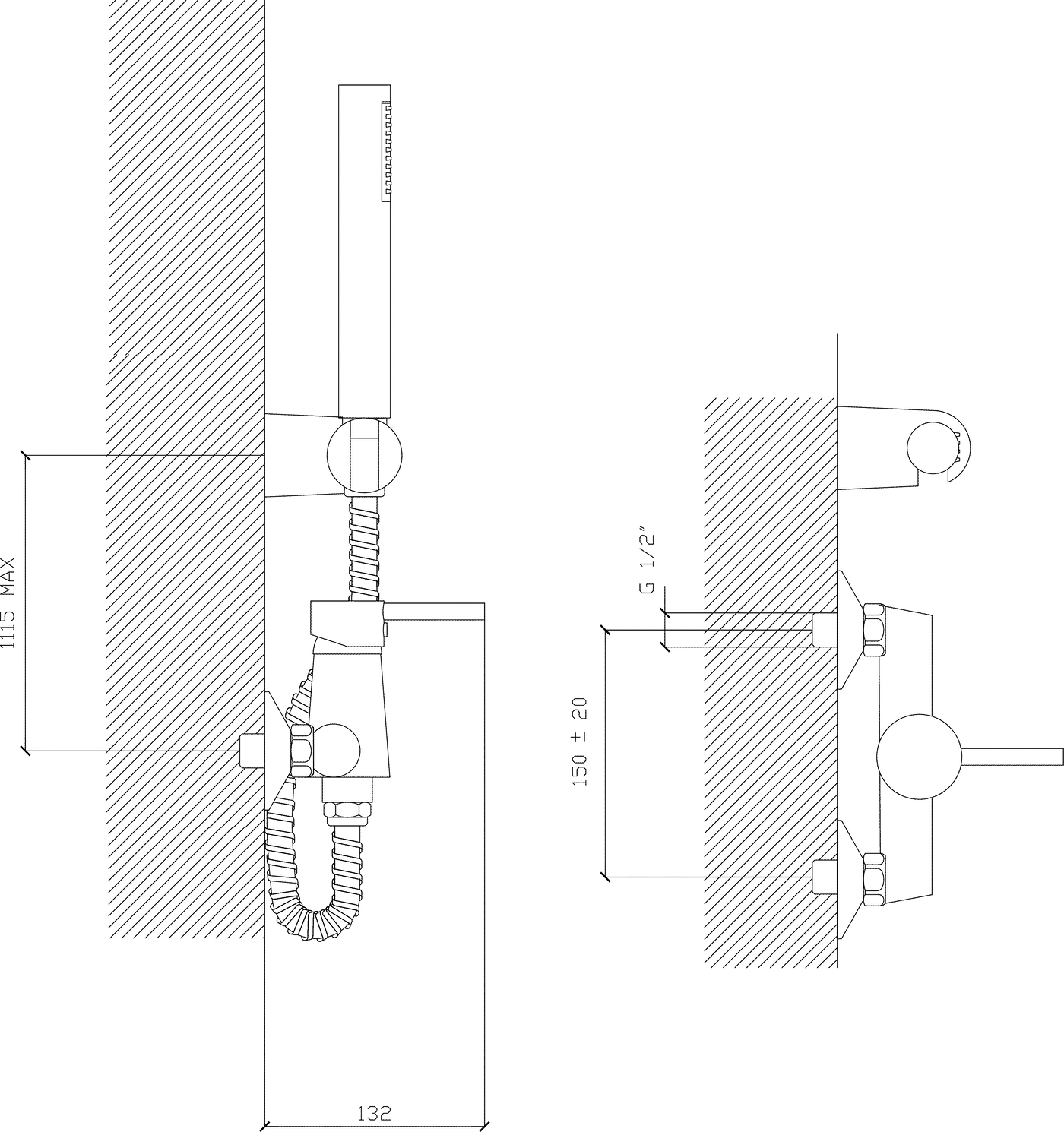 Diseño técnico - Ducha exterior Spot
